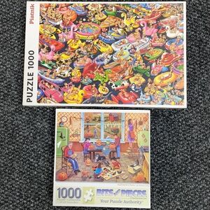 Bundle of 2 Jigsaw Puzzles 1000 Pieces Piatnik Bits And Pieces Floating Around
